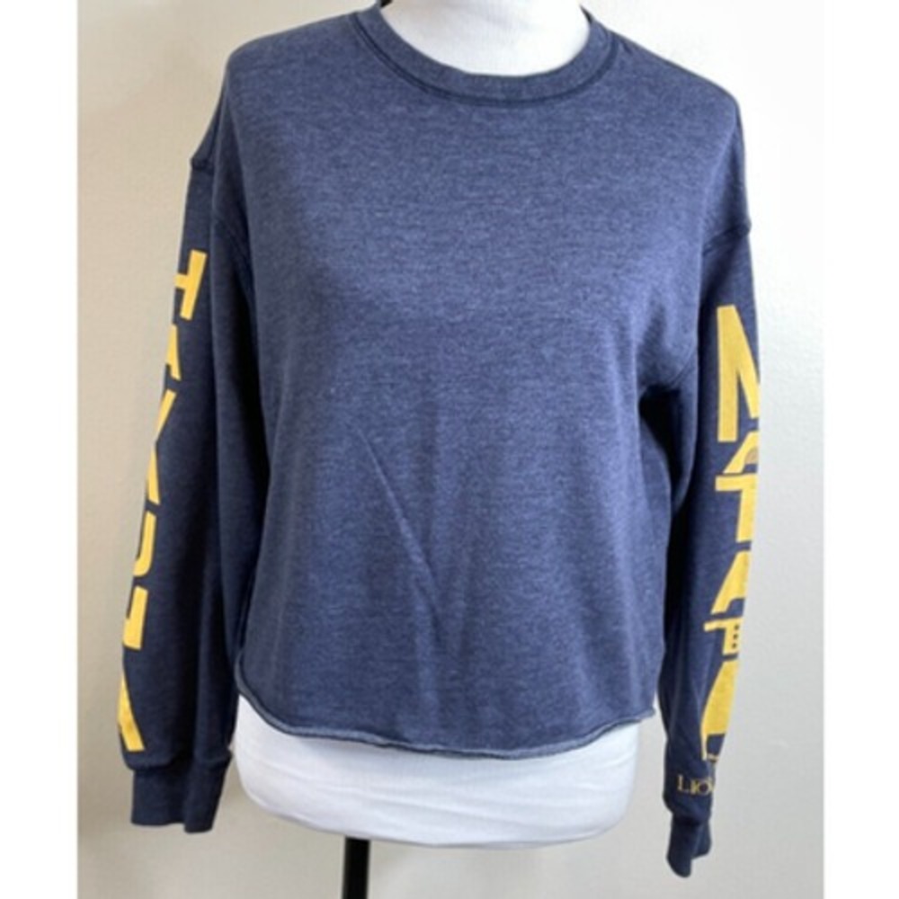 Disney The Lion King Long Sleeve Crop T-Shirt Size Small Gray Hakuna Matata